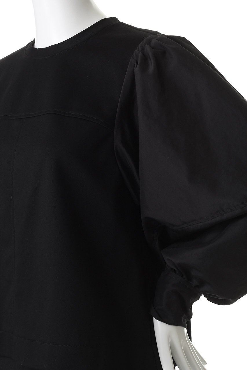 【ランバン オン ブルー/LANVIN en Bleu】のボリュームスリーブコンビブラウス 人気、トレンドファッション・服の通販 founy(ファニー) 　ファッション　Fashion　レディースファッション　Fashion for Women　トップス・カットソー　Cut & Sew Tops　シャツ・ブラウス・オフィスカジュアル　Elegant Blouses & Button-Ups　ボリューム袖・フリルスリーブブラウス　Voluminous & Ruffle Sleeves / Puffy Sleeve Tops　シンプル　Simple, Minimal　スリーブ　Sleeve, Long Sleeve / Short Sleeve　フレア　Flare, Flared　ボトム　Bottoms, Lower Wear　マニッシュ　Mannish, Boyish　ロング　Long, Long-Length　other-5|ID: prp329100004716600 ipo3291000000035493648