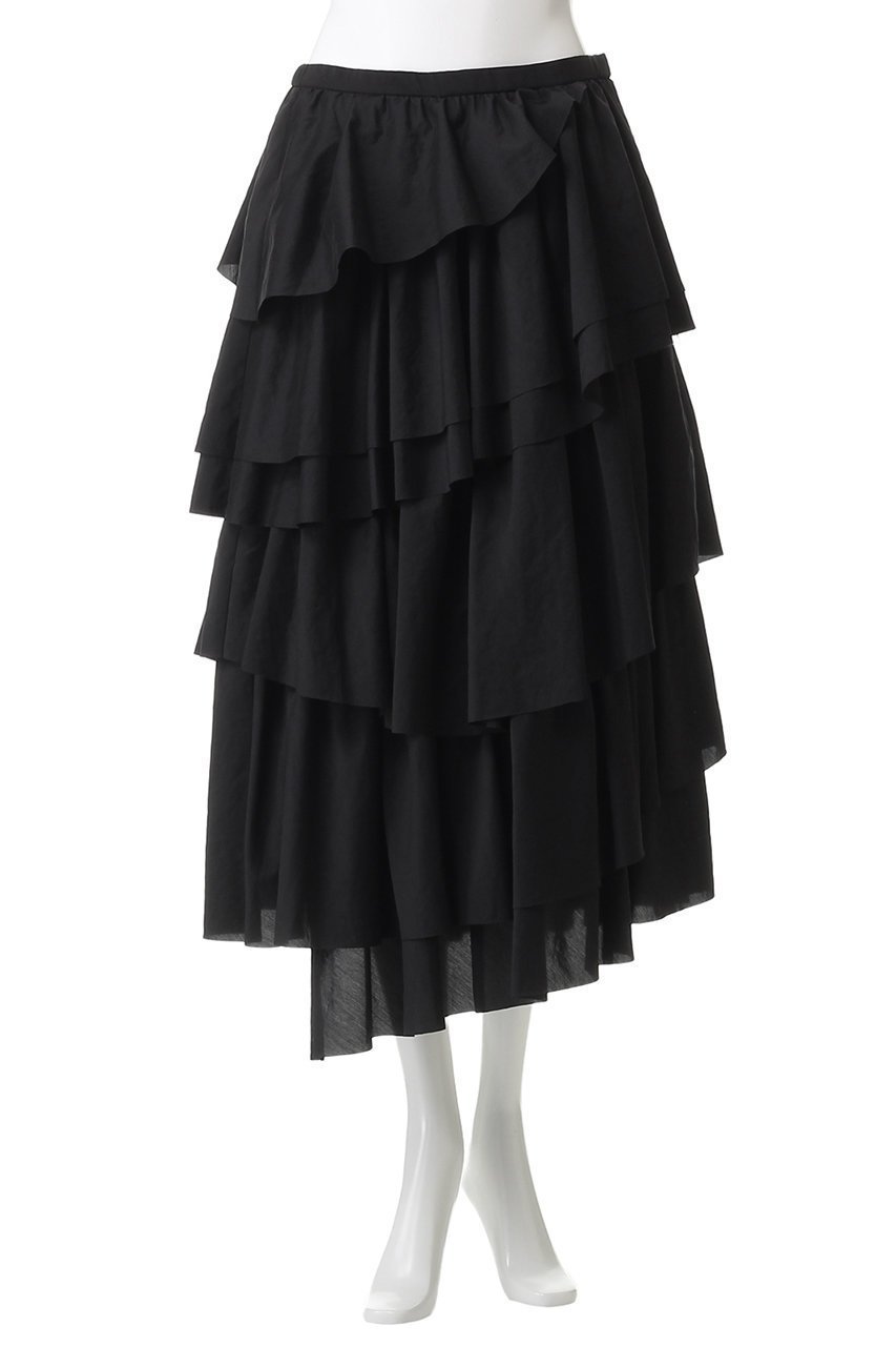 【ランバン オン ブルー/LANVIN en Bleu】のランダムティアードフリルスカート 人気、トレンドファッション・服の通販 founy(ファニー) 　ファッション　Fashion　レディースファッション　Fashion for Women　スカート　Skirts　ロングスカート　Long Skirts / Maxi & Midi Skirts　シンプル　Simple, Minimal　パーティ　Party, Party Style　ランダム　Random, Irregular　ロング　Long, Long-Length　新作・新入荷　New Arrivals / New In　other-2|ID: prp329100004716604 ipo3291000000034078785
