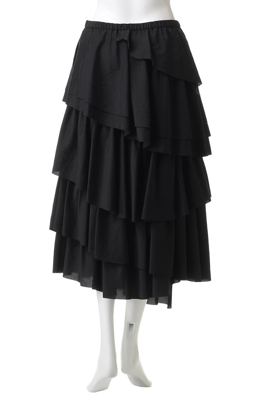 【ランバン オン ブルー/LANVIN en Bleu】のランダムティアードフリルスカート 人気、トレンドファッション・服の通販 founy(ファニー) 　ファッション　Fashion　レディースファッション　Fashion for Women　スカート　Skirts　ロングスカート　Long Skirts / Maxi & Midi Skirts　シンプル　Simple, Minimal　パーティ　Party, Party Style　ランダム　Random, Irregular　ロング　Long, Long-Length　新作・新入荷　New Arrivals / New In　other-4|ID: prp329100004716604 ipo3291000000034078787