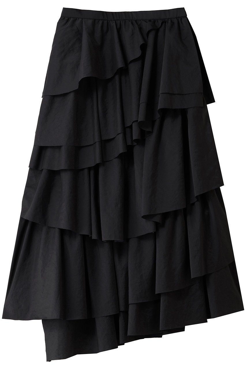 【ランバン オン ブルー/LANVIN en Bleu】のランダムティアードフリルスカート インテリア・キッズ・メンズ・レディースファッション・服の通販 founy(ファニー) 　ファッション　Fashion　レディースファッション　Fashion for Women　スカート　Skirts　ロングスカート　Long Skirts / Maxi & Midi Skirts　シンプル　Simple, Minimal　パーティ　Party, Party Style　ランダム　Random, Irregular　ロング　Long, Long-Length　ブラック|ID: prp329100004716604 ipo3291000000035512751