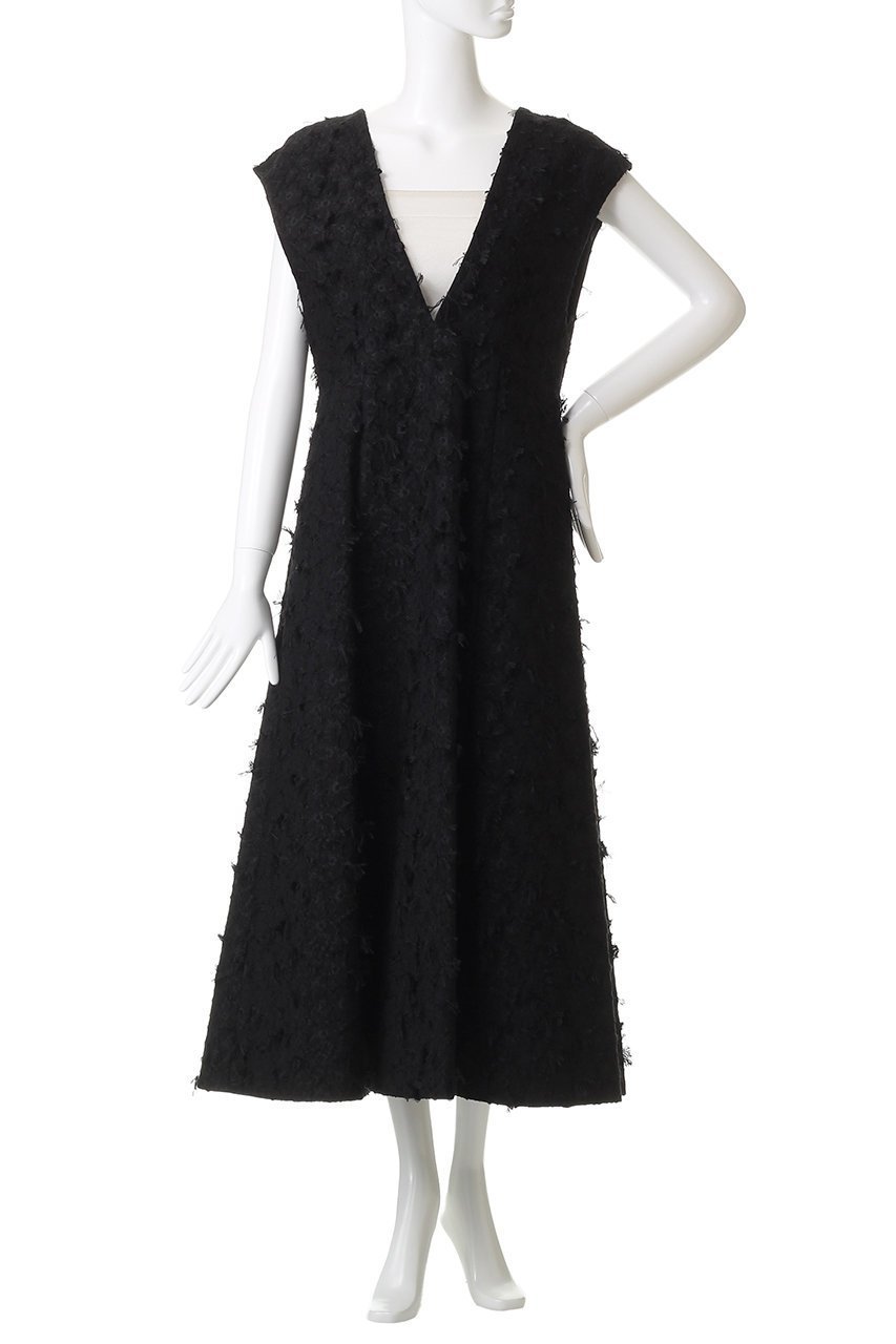 【ランバン オン ブルー/LANVIN en Bleu】のハンドカットジャガードワンピース 人気、トレンドファッション・服の通販 founy(ファニー) 　ファッション　Fashion　レディースファッション　Fashion for Women　ワンピース　Dresses　チュニック　Tunic Tops & Dresses　エレガント 上品　Elegant　シンプル　Simple, Minimal　ジャカード／ジャガード　Jacquard, Woven Pattern　チュニック　Tunic, Long Top　リュクス　Luxury, Elegant, High-End, Chic　ロング　Long, Long-Length　other-2|ID: prp329100004716607 ipo3291000000035617361