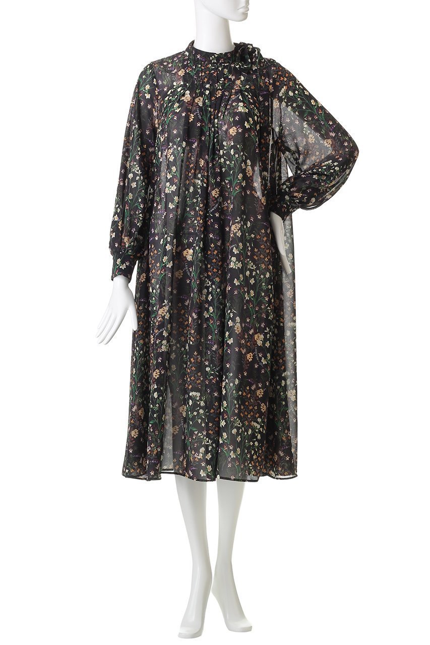 【ランバン オン ブルー/LANVIN en Bleu】のAUBE & BRUMEワンピース 人気、トレンドファッション・服の通販 founy(ファニー) 　ファッション　Fashion　レディースファッション　Fashion for Women　ワンピース　Dresses　チュニック　Tunic Tops & Dresses　チュニック　Tunic, Long Top　ドレープ　Drape, Draping Fabric　パーティ　Party, Party Style　プリント　Print, Printed Pattern　ロング　Long, Long-Length　新作・新入荷　New Arrivals / New In　other-2|ID: prp329100004716609 ipo3291000000034078825