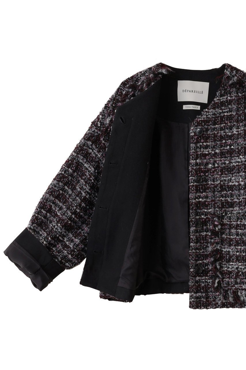 【デパリエ/DEPAREILLE】のミックスツイードジャケット 人気、トレンドファッション・服の通販 founy(ファニー) 　ファッション　Fashion　レディースファッション　Fashion for Women　アウター　Coat / Outerwear Collection　レディースジャケット・軽アウター　Jackets　おすすめ　Recommended / Our Picks　ジャケット　Jacket, Outerwear　ダウン　Down, Puffer　デニム　Denim, Jeans Material　フリンジ　Fringe, Tassel　エレガント 上品　Elegant　新作・新入荷　New Arrivals / New In　other-6|ID: prp329100004716610 ipo3291000000034078841