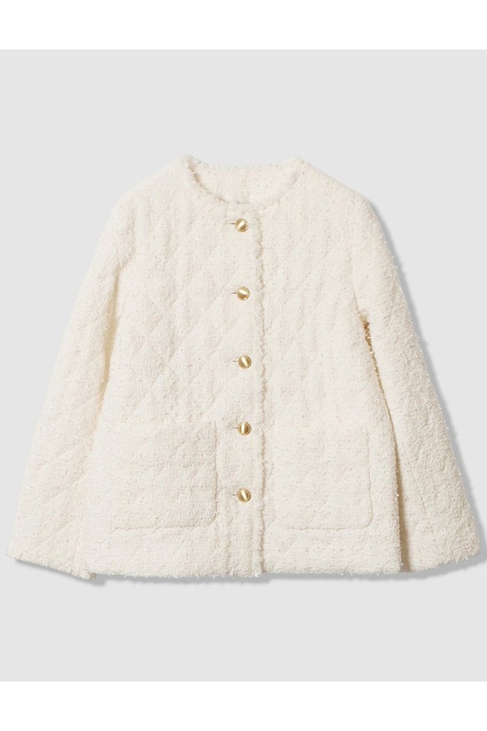 【アナイ/ANAYI】のフラッグツイードキルティングコート インテリア・キッズ・メンズ・レディースファッション・服の通販 founy(ファニー) https://founy.com/ ファッション Fashion レディースファッション Fashion for Women アウター Coat / Outerwear Collection コート・ロングコート・ピーコート Long Coats, Peacoats & More キルティング Quilted, Quilting ショート Short, Short Length ツイード Twill, Twill Weave ドロップ Drop Shoulder, Dropped Style メタル Metal, Metal Parts エレガント 上品 Elegant 新作・新入荷 New Arrivals / New In |ID: prp329100004716619 ipo3291000000034078898