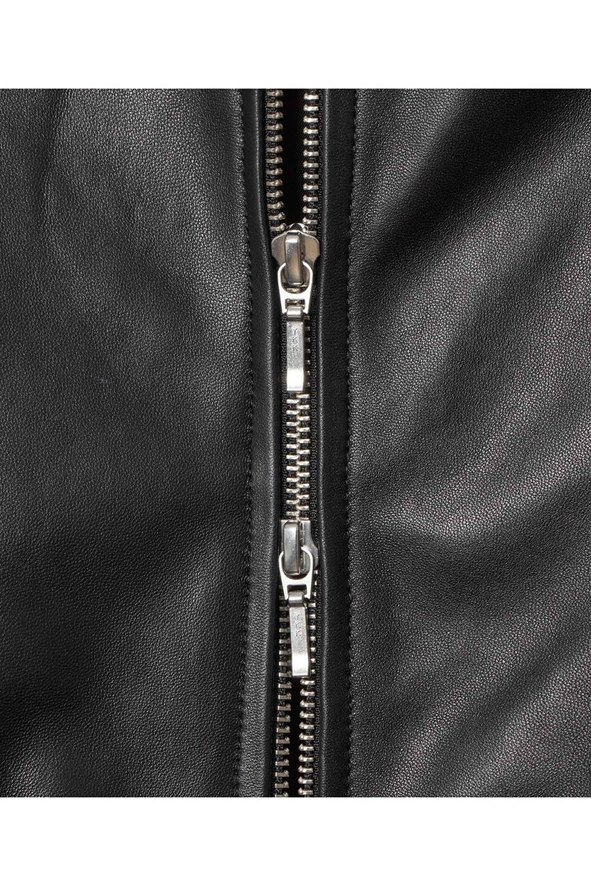 【アルアバイル/allureville】のスタンドカラーレザーライダースジャケット 人気、トレンドファッション・服の通販 founy(ファニー) 　ファッション　Fashion　レディースファッション　Fashion for Women　アウター　Coat / Outerwear Collection　レディースジャケット・軽アウター　Jackets　ライダースジャケット / レザースタイル　Riders Jackets & Biker Style　おすすめ　Recommended / Our Picks　コンパクト　Compact, Small Size　ジャケット　Jacket, Outerwear　スタンド　Stand Collar, Upright Stand　デニム　Denim, Jeans Material　バランス　Balance, Style Balance　フェミニン　Feminine, Girly　ボトム　Bottoms, Lower Wear　マニッシュ　Mannish, Boyish　ライダースジャケット　Riders, Biker Jacket　ワイド　Wide, Wide Fit　エレガント 上品　Elegant　新作・新入荷　New Arrivals / New In　other-8|ID: prp329100004716621 ipo3291000000034078931