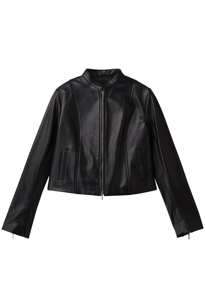 【アルアバイル/allureville】のスタンドカラーレザーライダースジャケット インテリア・キッズ・メンズ・レディースファッション・服の通販 founy(ファニー) https://founy.com/ ファッション Fashion レディースファッション Fashion for Women アウター Coat / Outerwear Collection レディースジャケット・軽アウター Jackets ライダースジャケット / レザースタイル Riders Jackets & Biker Style おすすめ Recommended / Our Picks コンパクト Compact, Small Size ジャケット Jacket, Outerwear スタンド Stand Collar, Upright Stand デニム Denim, Jeans Material バランス Balance, Style Balance フェミニン Feminine, Girly ボトム Bottoms, Lower Wear マニッシュ Mannish, Boyish ライダースジャケット Riders, Biker Jacket ワイド Wide, Wide Fit エレガント 上品 Elegant |ID: prp329100004716621 ipo3291000000036072338