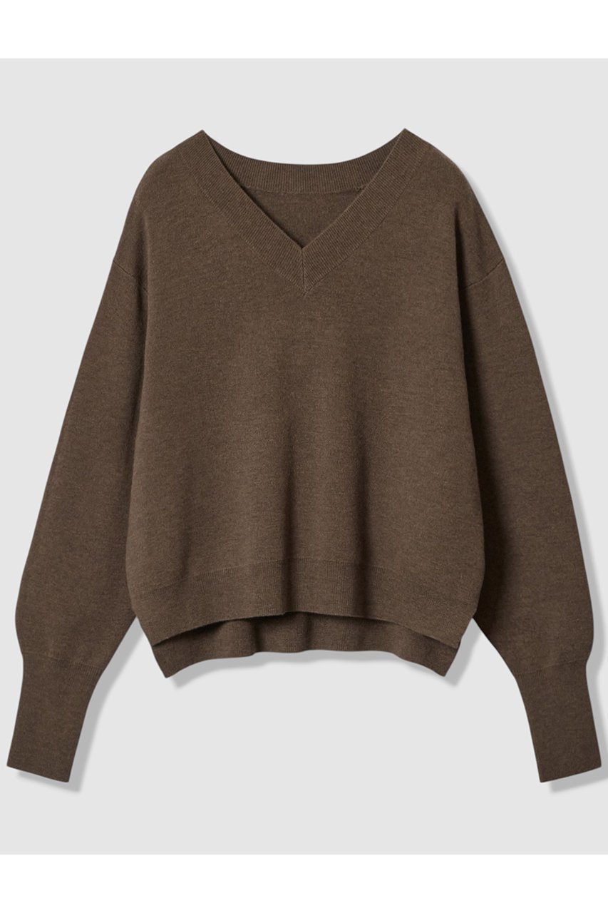 【アルアバイル/allureville】のウールスムース2WAYネックプルオーバー インテリア・キッズ・メンズ・レディースファッション・服の通販 founy(ファニー) 　ファッション　Fashion　レディースファッション　Fashion for Women　トップス・カットソー　Cut & Sew Tops　ニット　Knit Tops & Sweaters　カジュアルプルオーバー・ニットトップス　Pullovers & Knit Tops / Casual Pullovers　おすすめ　Recommended / Our Picks　なめらか　Smooth, Silky Texture　モノトーン　Monotone, Black and White　冬　Winter / This Winter　新作・新入荷　New Arrivals / New In　ダークブラウン|ID: prp329100004716624 ipo3291000000034078953