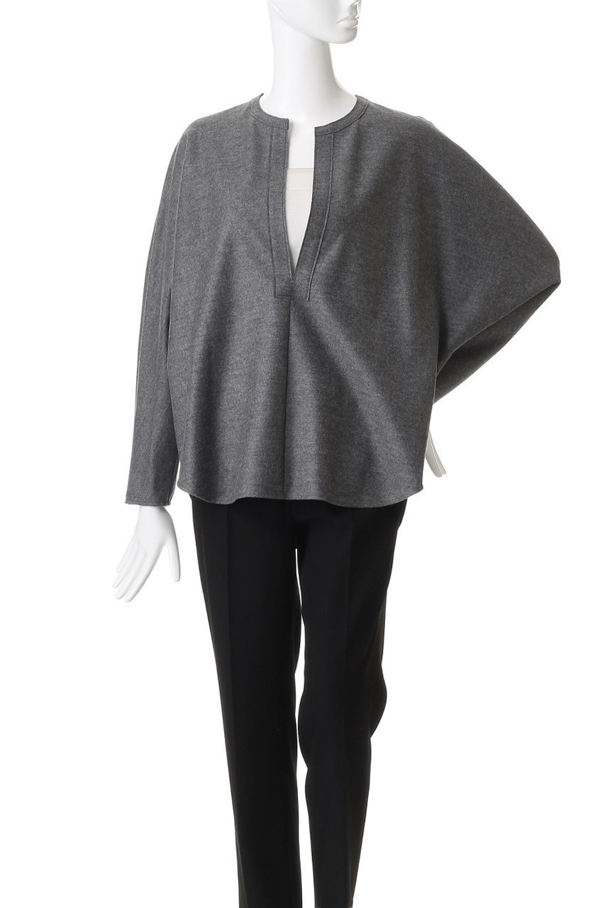 【エステータ/esteta】のウールツイルジャージー スリットネック ブラウス 人気、トレンドファッション・服の通販 founy(ファニー) 　ファッション　Fashion　レディースファッション　Fashion for Women　トップス・カットソー　Cut & Sew Tops　シャツ・ブラウス・オフィスカジュアル　Elegant Blouses & Button-Ups　おすすめ　Recommended / Our Picks　カットソー　Cut and Sewn Top　スリット　Slit, Slit Detail　スリーブ　Sleeve, Long Sleeve / Short Sleeve　タートルネック　Turtleneck, High Neck　デコルテ　Décolleté, Neckline　フロント　Front, Front Design　ロング　Long, Long-Length　新作・新入荷　New Arrivals / New In　other-2|ID: prp329100004716630 ipo3291000000034078989