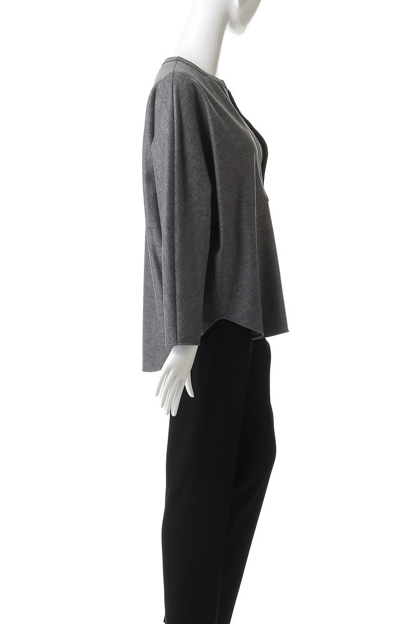 【エステータ/esteta】のウールツイルジャージー スリットネック ブラウス 人気、トレンドファッション・服の通販 founy(ファニー) 　ファッション　Fashion　レディースファッション　Fashion for Women　トップス・カットソー　Cut & Sew Tops　シャツ・ブラウス・オフィスカジュアル　Elegant Blouses & Button-Ups　おすすめ　Recommended / Our Picks　カットソー　Cut and Sewn Top　スリット　Slit, Slit Detail　スリーブ　Sleeve, Long Sleeve / Short Sleeve　タートルネック　Turtleneck, High Neck　デコルテ　Décolleté, Neckline　フロント　Front, Front Design　ロング　Long, Long-Length　新作・新入荷　New Arrivals / New In　other-3|ID: prp329100004716630 ipo3291000000034078990