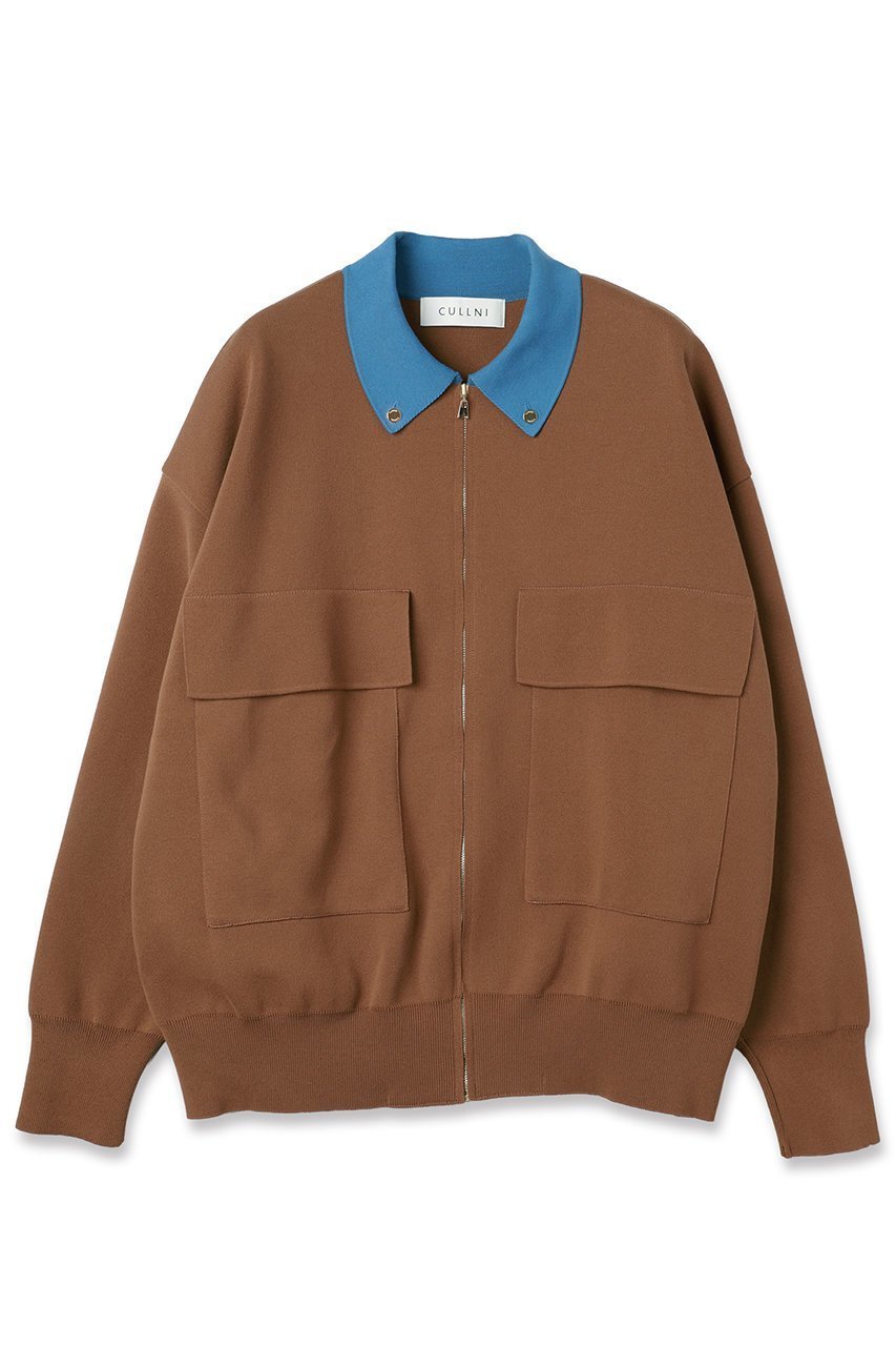 【クルニ/CULLNI】の【UNISEX】ビッグポケット ジップアップ ニットジャケット インテリア・キッズ・メンズ・レディースファッション・服の通販 founy(ファニー) 　ファッション　Fashion　レディースファッション　Fashion for Women　アウター　Coat / Outerwear Collection　レディースジャケット・軽アウター　Jackets　ユニセックス　Unisex, Genderless　ジップアップ　Zip-Up, Full Zip　ジャケット　Jacket, Outerwear　ビッグ　Big, Oversized　フラップ　Flap, Flap Pocket　フロント　Front, Front Design　ポケット　Pocket, Pocket Detail　エレガント 上品　Elegant　新作・新入荷　New Arrivals / New In　ブラウン|ID: prp329100004716635 ipo3291000000034079023