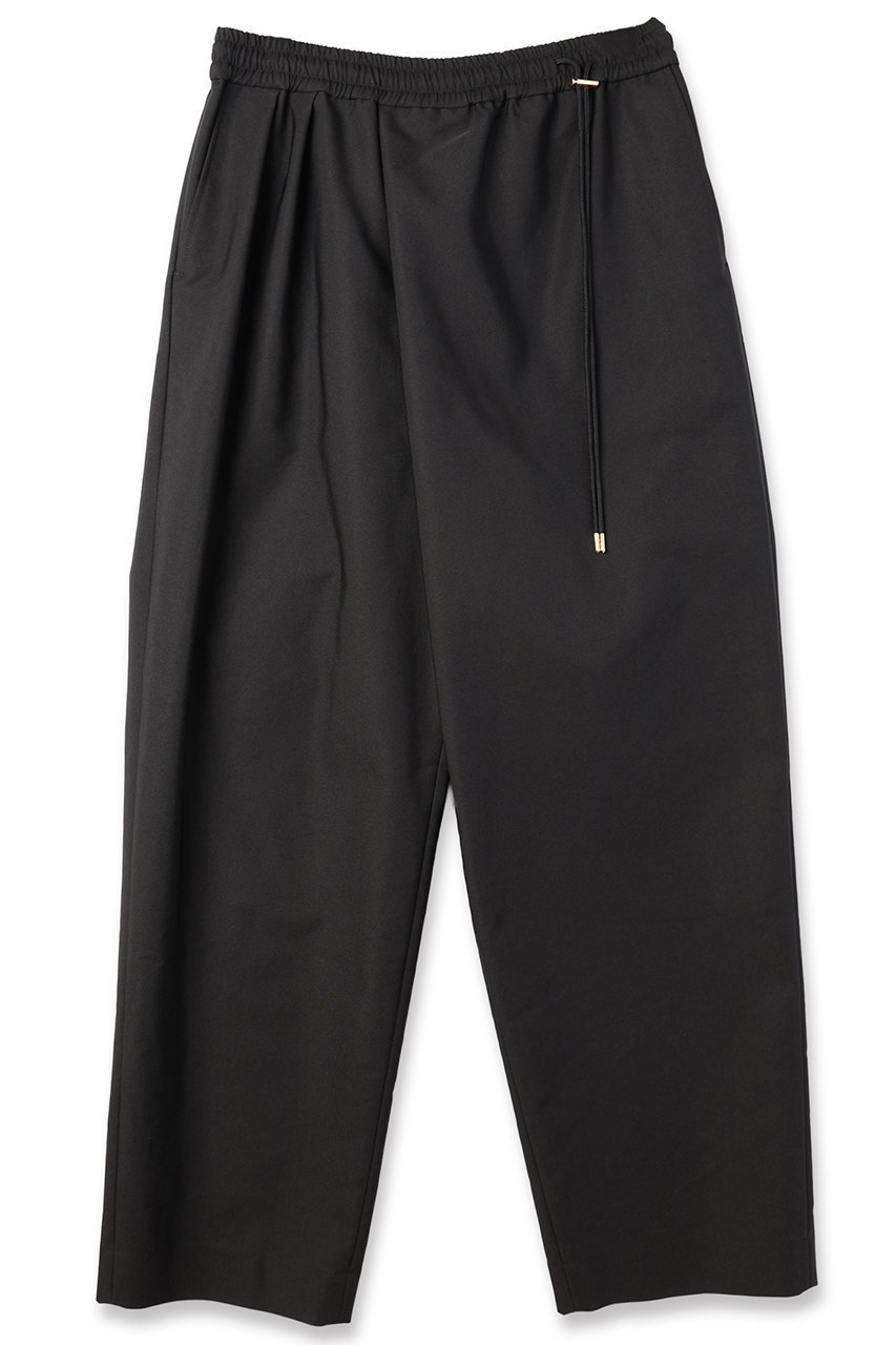 【クルニ/CULLNI】の【UNISEX】シャンブレーギャバジン アシンメトリー 2タック ドローストリング ラップワイドパンツ インテリア・キッズ・メンズ・レディースファッション・服の通販 founy(ファニー) 　ファッション　Fashion　レディースファッション　Fashion for Women　パンツ　Pants & Trousers　ユニセックス　Unisex, Genderless　アシンメトリー　Asymmetrical Style　ドローコード　Drawcord, Drawstring Cord　ドローストリング　Drawstring, Pull Cord　バランス　Balance, Style Balance　フィット　Fit, Slim Fit　フロント　Front, Front Design　ラップ　Wrap, Wrap Design　ワイド　Wide, Wide Fit　新作・新入荷　New Arrivals / New In　ブラック|ID: prp329100004716637 ipo3291000000034079034