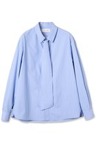 【クルニ/CULLNI】の【UNISEX】ストライプ ボウタイシャツ 人気、トレンドファッション・服の通販 founy(ファニー) ファッション Fashion レディースファッション Fashion for Women トップス・カットソー Cut & Sew Tops シャツ・ブラウス・オフィスカジュアル Elegant Blouses & Button-Ups ユニセックス Unisex, Genderless ストライプ Stripe, Striped Pattern ストレッチ Stretch, Stretchy Fabric スリット Slit, Slit Detail スリーブ Sleeve, Long Sleeve / Short Sleeve タイプライター Typewriter Fabric, Crisp Cotton ハイネック High Neck, Mock Neck パターン Pattern, Design Print モダン Modern, Contemporary ラウンド Round, Round Neck リボン Ribbon, Bow ロング Long, Long-Length エレガント 上品 Elegant 新作・新入荷 New Arrivals / New In thumbnail ブルーストライプ|ID: prp329100004716638 ipo3291000000034079043