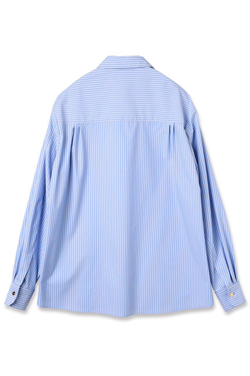 【クルニ/CULLNI】の【UNISEX】ストライプ ボウタイシャツ 人気、トレンドファッション・服の通販 founy(ファニー) 　ファッション　Fashion　レディースファッション　Fashion for Women　トップス・カットソー　Cut & Sew Tops　シャツ・ブラウス・オフィスカジュアル　Elegant Blouses & Button-Ups　ユニセックス　Unisex, Genderless　ストライプ　Stripe, Striped Pattern　ストレッチ　Stretch, Stretchy Fabric　スリット　Slit, Slit Detail　スリーブ　Sleeve, Long Sleeve / Short Sleeve　タイプライター　Typewriter Fabric, Crisp Cotton　ハイネック　High Neck, Mock Neck　パターン　Pattern, Design Print　モダン　Modern, Contemporary　ラウンド　Round, Round Neck　リボン　Ribbon, Bow　ロング　Long, Long-Length　エレガント 上品　Elegant　新作・新入荷　New Arrivals / New In　other-3|ID: prp329100004716638 ipo3291000000034079046