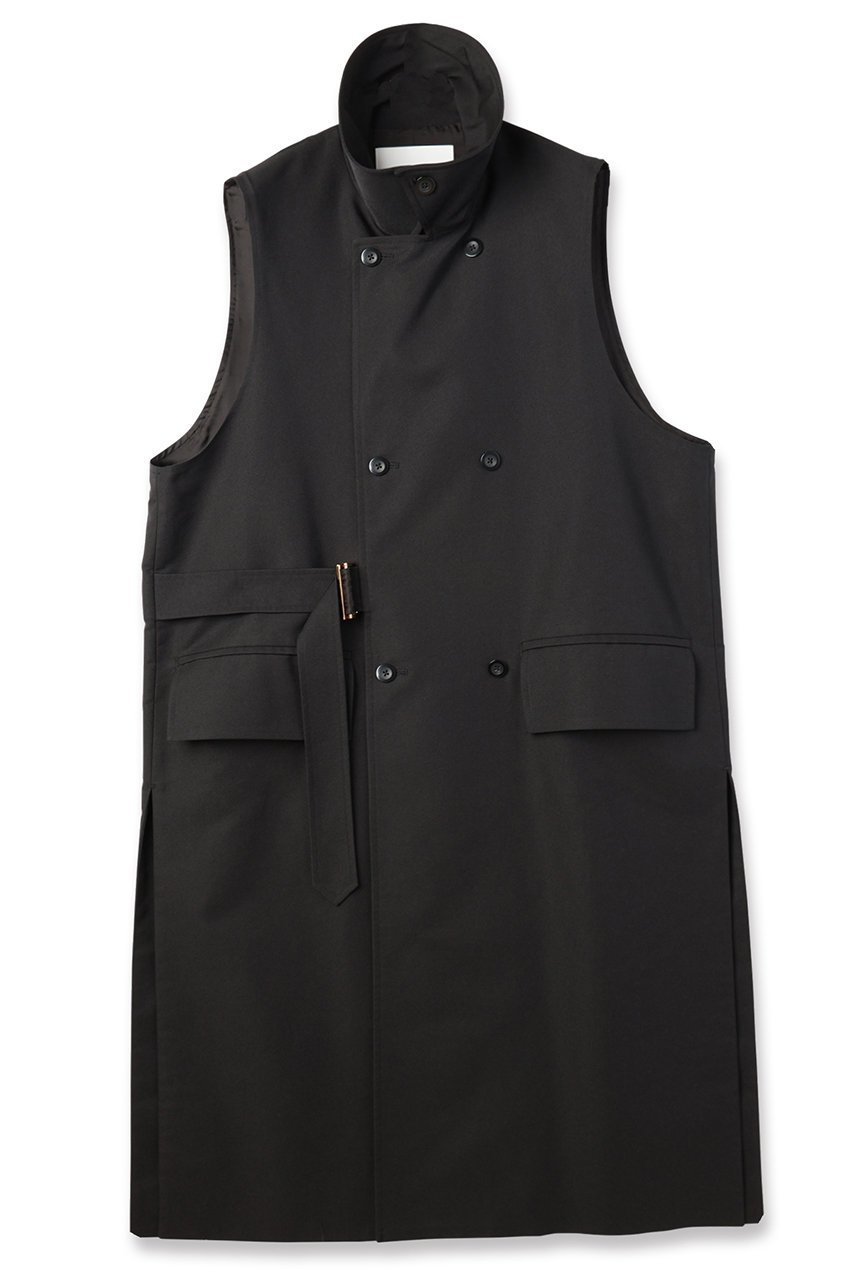 【クルニ/CULLNI】の【UNISEX】シャンブレーギャバジン タイロッケンロングベスト 人気、トレンドファッション・服の通販 founy(ファニー) 　ファッション　Fashion　レディースファッション　Fashion for Women　アウター　Coat / Outerwear Collection　レディースジャケット・軽アウター　Jackets　ユニセックス　Unisex, Genderless　ジャケット　Jacket, Outerwear　スタンド　Stand Collar, Upright Stand　スリット　Slit, Slit Detail　ベスト　Vest, Waistcoat　ポケット　Pocket, Pocket Detail　モダン　Modern, Contemporary　新作・新入荷　New Arrivals / New In　other-2|ID: prp329100004716640 ipo3291000000034079074
