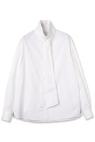 【クルニ/CULLNI】の【UNISEX】ハイカウントブロード ボウタイシャツ 人気、トレンドファッション・服の通販 founy(ファニー) ファッション Fashion レディースファッション Fashion for Women トップス・カットソー Cut & Sew Tops シャツ・ブラウス・オフィスカジュアル Elegant Blouses & Button-Ups ユニセックス Unisex, Genderless なめらか Smooth, Silky Texture スリット Slit, Slit Detail スリーブ Sleeve, Long Sleeve / Short Sleeve ハイネック High Neck, Mock Neck パターン Pattern, Design Print ブロード Broadcloth, Fine Cotton ラウンド Round, Round Neck リボン Ribbon, Bow ロング Long, Long-Length エレガント 上品 Elegant 新作・新入荷 New Arrivals / New In |ID:prp329100004716641