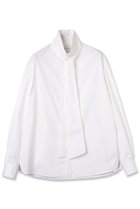【クルニ/CULLNI】の【UNISEX】ハイカウントブロード ボウタイシャツ 人気、トレンドファッション・服の通販 founy(ファニー) ファッション Fashion レディースファッション Fashion for Women トップス・カットソー Cut & Sew Tops シャツ・ブラウス・オフィスカジュアル Elegant Blouses & Button-Ups ユニセックス Unisex, Genderless なめらか Smooth, Silky Texture スリット Slit, Slit Detail スリーブ Sleeve, Long Sleeve / Short Sleeve ハイネック High Neck, Mock Neck パターン Pattern, Design Print ブロード Broadcloth, Fine Cotton ラウンド Round, Round Neck リボン Ribbon, Bow ロング Long, Long-Length エレガント 上品 Elegant 新作・新入荷 New Arrivals / New In thumbnail ホワイト|ID: prp329100004716641 ipo3291000000034079080