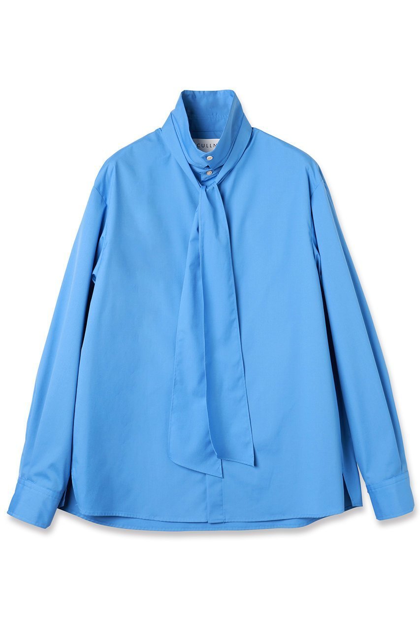 【クルニ/CULLNI】の【UNISEX】ハイカウントブロード ボウタイシャツ 人気、トレンドファッション・服の通販 founy(ファニー) 　ファッション　Fashion　レディースファッション　Fashion for Women　トップス・カットソー　Cut & Sew Tops　シャツ・ブラウス・オフィスカジュアル　Elegant Blouses & Button-Ups　ユニセックス　Unisex, Genderless　なめらか　Smooth, Silky Texture　スリット　Slit, Slit Detail　スリーブ　Sleeve, Long Sleeve / Short Sleeve　ハイネック　High Neck, Mock Neck　パターン　Pattern, Design Print　ブロード　Broadcloth, Fine Cotton　ラウンド　Round, Round Neck　リボン　Ribbon, Bow　ロング　Long, Long-Length　エレガント 上品　Elegant　新作・新入荷　New Arrivals / New In　other-2|ID: prp329100004716641 ipo3291000000034079082