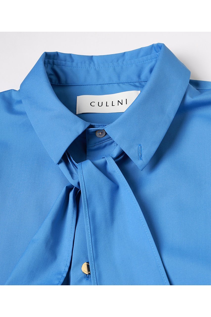 【クルニ/CULLNI】の【UNISEX】ハイカウントブロード ボウタイシャツ 人気、トレンドファッション・服の通販 founy(ファニー) 　ファッション　Fashion　レディースファッション　Fashion for Women　トップス・カットソー　Cut & Sew Tops　シャツ・ブラウス・オフィスカジュアル　Elegant Blouses & Button-Ups　ユニセックス　Unisex, Genderless　なめらか　Smooth, Silky Texture　スリット　Slit, Slit Detail　スリーブ　Sleeve, Long Sleeve / Short Sleeve　ハイネック　High Neck, Mock Neck　パターン　Pattern, Design Print　ブロード　Broadcloth, Fine Cotton　ラウンド　Round, Round Neck　リボン　Ribbon, Bow　ロング　Long, Long-Length　エレガント 上品　Elegant　新作・新入荷　New Arrivals / New In　other-5|ID: prp329100004716641 ipo3291000000034079085