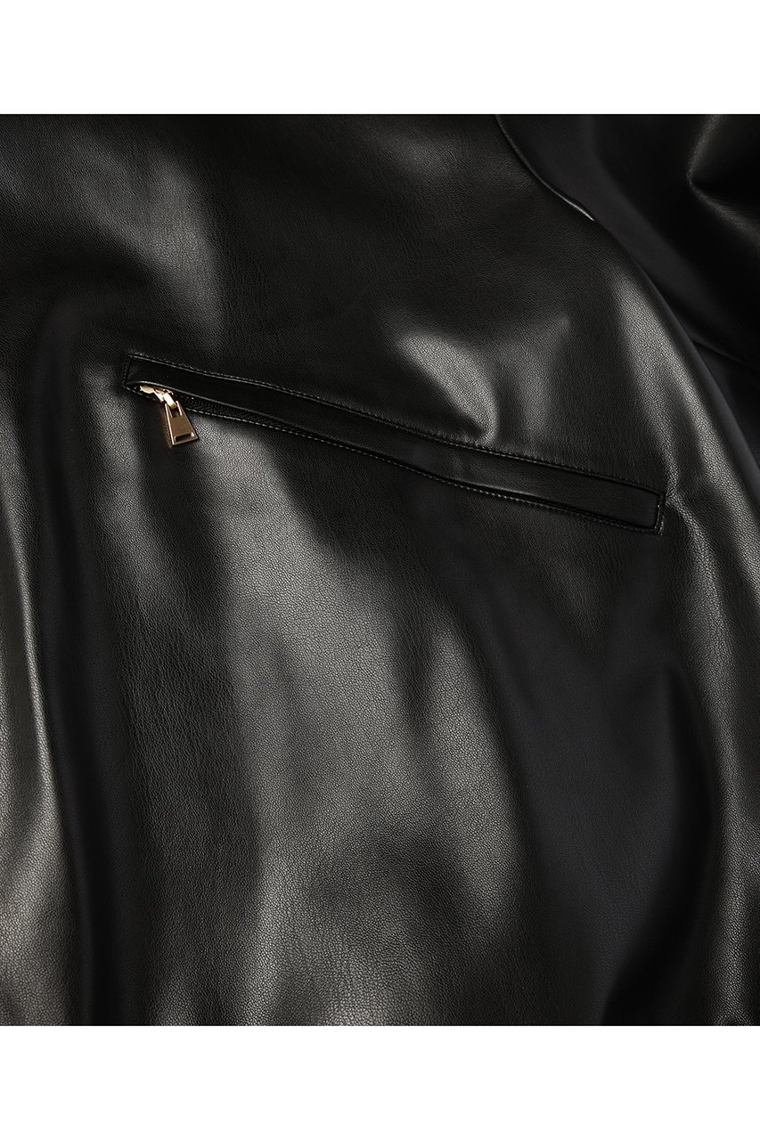 【クルニ/CULLNI】の【UNISEX】フェイクレザー MA-1 人気、トレンドファッション・服の通販 founy(ファニー) 　ファッション　Fashion　レディースファッション　Fashion for Women　アウター　Coat / Outerwear Collection　レディースジャケット・軽アウター　Jackets　ブルゾンジャケット・スポーティアウター　Blouson Jackets　MA-1ジャケット　MA-1 Bomber Jackets / Flight Jackets　ユニセックス　Unisex, Genderless　ジャケット　Jacket, Outerwear　ドロップ　Drop Shoulder, Dropped Style　フェイクレザー　Faux Leather, PU Leather　フロント　Front, Front Design　ブルゾン　Blouson, Bomber Jacket　ポケット　Pocket, Pocket Detail　リアル　Real, Realistic　エレガント 上品　Elegant　新作・新入荷　New Arrivals / New In　other-5|ID: prp329100004716642 ipo3291000000034079094