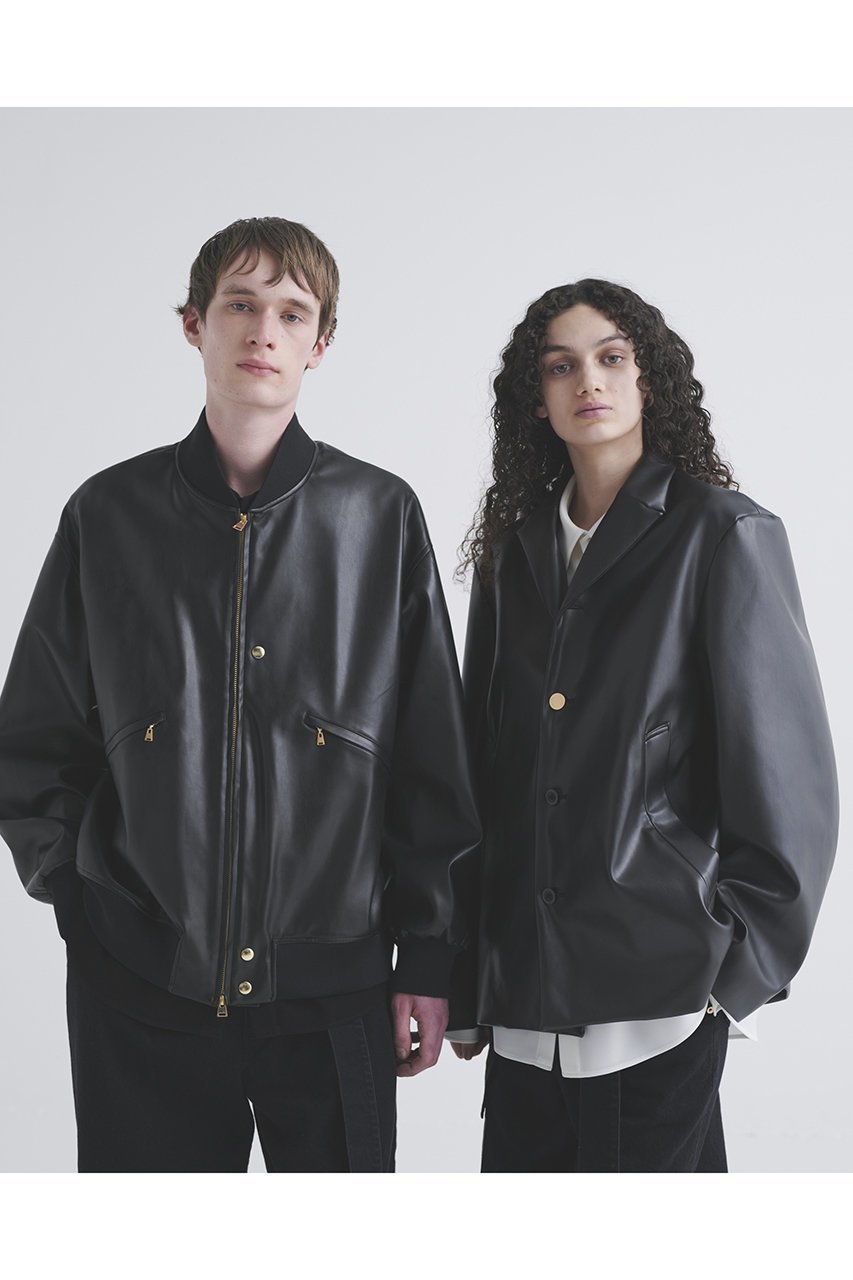 【クルニ/CULLNI】の【UNISEX】フェイクレザー MA-1 人気、トレンドファッション・服の通販 founy(ファニー) 　ファッション　Fashion　レディースファッション　Fashion for Women　アウター　Coat / Outerwear Collection　レディースジャケット・軽アウター　Jackets　ブルゾンジャケット・スポーティアウター　Blouson Jackets　MA-1ジャケット　MA-1 Bomber Jackets / Flight Jackets　ユニセックス　Unisex, Genderless　ジャケット　Jacket, Outerwear　ドロップ　Drop Shoulder, Dropped Style　フェイクレザー　Faux Leather, PU Leather　フロント　Front, Front Design　ブルゾン　Blouson, Bomber Jacket　ポケット　Pocket, Pocket Detail　リアル　Real, Realistic　エレガント 上品　Elegant　新作・新入荷　New Arrivals / New In　other-7|ID: prp329100004716642 ipo3291000000034079097
