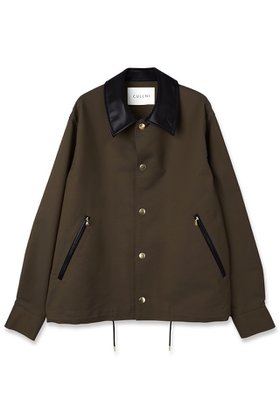 【クルニ/CULLNI】の【UNISEX】シャンブレーギャバジン ドットボタン コーチジャケット 人気、トレンドファッション・服の通販 founy(ファニー) ファッション Fashion レディースファッション Fashion for Women アウター Coat / Outerwear Collection レディースジャケット・軽アウター Jackets ユニセックス Unisex, Genderless ジャケット Jacket, Outerwear スタンド Stand Collar, Upright Stand ドット Polka Dot, Dot Pattern ドローコード Drawcord, Drawstring Cord フェイクレザー Faux Leather, PU Leather ポケット Pocket, Pocket Detail エレガント 上品 Elegant 新作・新入荷 New Arrivals / New In |ID:prp329100004716643