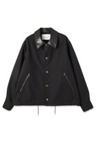 【クルニ/CULLNI】の【UNISEX】シャンブレーギャバジン ドットボタン コーチジャケット 人気、トレンドファッション・服の通販 founy(ファニー) ファッション Fashion レディースファッション Fashion for Women アウター Coat / Outerwear Collection レディースジャケット・軽アウター Jackets ユニセックス Unisex, Genderless ジャケット Jacket, Outerwear スタンド Stand Collar, Upright Stand ドット Polka Dot, Dot Pattern ドローコード Drawcord, Drawstring Cord フェイクレザー Faux Leather, PU Leather ポケット Pocket, Pocket Detail エレガント 上品 Elegant 新作・新入荷 New Arrivals / New In thumbnail ブラック|ID: prp329100004716643 ipo3291000000034079103