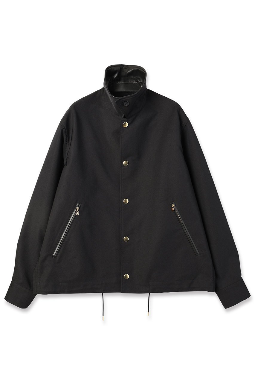 【クルニ/CULLNI】の【UNISEX】シャンブレーギャバジン ドットボタン コーチジャケット 人気、トレンドファッション・服の通販 founy(ファニー) 　ファッション　Fashion　レディースファッション　Fashion for Women　アウター　Coat / Outerwear Collection　レディースジャケット・軽アウター　Jackets　ユニセックス　Unisex, Genderless　ジャケット　Jacket, Outerwear　スタンド　Stand Collar, Upright Stand　ドット　Polka Dot, Dot Pattern　ドローコード　Drawcord, Drawstring Cord　フェイクレザー　Faux Leather, PU Leather　ポケット　Pocket, Pocket Detail　エレガント 上品　Elegant　新作・新入荷　New Arrivals / New In　other-2|ID: prp329100004716643 ipo3291000000034079104