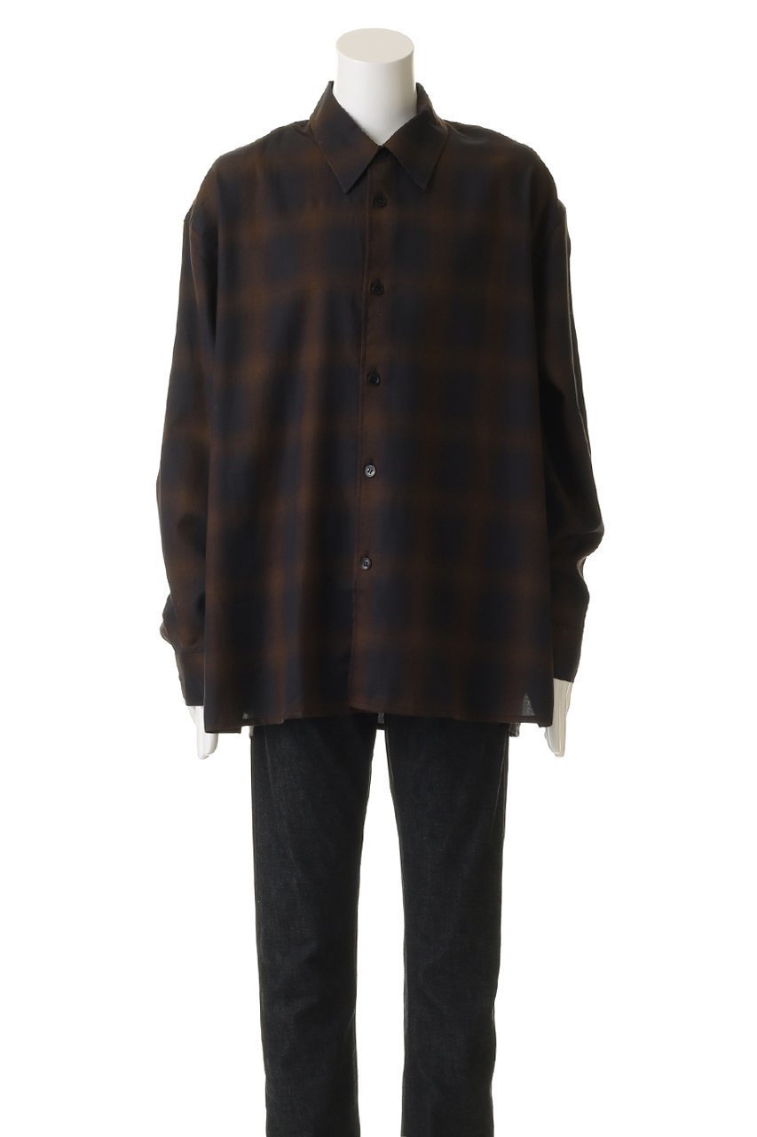 【スタジオ ニコルソン/STUDIO NICHOLSON】の【UNISEX】STRIKE COTTON CHECK シャツ 人気、トレンドファッション・服の通販 founy(ファニー) 　ファッション　Fashion　レディースファッション　Fashion for Women　トップス・カットソー　Cut & Sew Tops　シャツ・ブラウス・オフィスカジュアル　Elegant Blouses & Button-Ups　ユニセックス　Unisex, Genderless　グラデーション　Gradient, Ombre　ショート　Short, Short Length　スラックス　Slacks, Dress Pants　スリーブ　Sleeve, Long Sleeve / Short Sleeve　チェック　Check, Plaid, Tartan　デニム　Denim, Jeans Material　ロング　Long, Long-Length　other-2|ID: prp329100004716646 ipo3291000000035870126