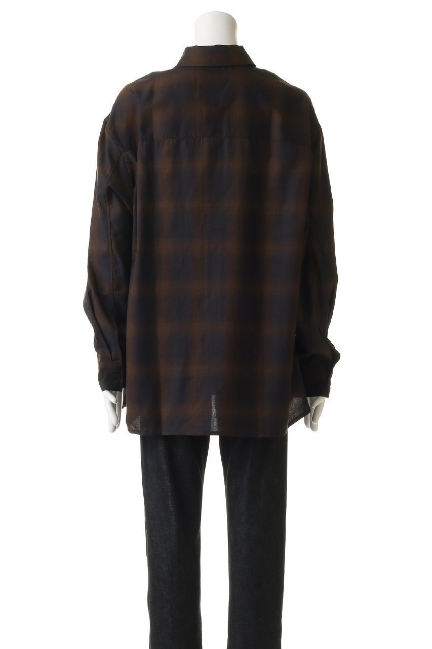 【スタジオ ニコルソン/STUDIO NICHOLSON】の【UNISEX】STRIKE COTTON CHECK シャツ 人気、トレンドファッション・服の通販 founy(ファニー) 　ファッション　Fashion　レディースファッション　Fashion for Women　トップス・カットソー　Cut & Sew Tops　シャツ・ブラウス・オフィスカジュアル　Elegant Blouses & Button-Ups　ユニセックス　Unisex, Genderless　グラデーション　Gradient, Ombre　ショート　Short, Short Length　スラックス　Slacks, Dress Pants　スリーブ　Sleeve, Long Sleeve / Short Sleeve　チェック　Check, Plaid, Tartan　デニム　Denim, Jeans Material　ロング　Long, Long-Length　other-4|ID: prp329100004716646 ipo3291000000035870128
