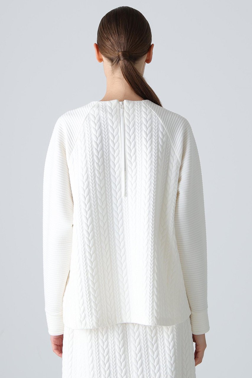 【アドーア/ADORE】のジャガードジャージートップス 人気、トレンドファッション・服の通販 founy(ファニー) 　ファッション　Fashion　レディースファッション　Fashion for Women　トップス・カットソー　Cut & Sew Tops　シャツ・ブラウス・オフィスカジュアル　Elegant Blouses & Button-Ups　ロングTシャツ・Tシャツ　Longline T-Shirts & Tees　カットソー・ベーシックTシャツ　Cut-and-Sewn Tops / Stretch Tees & Basics　カットソー　Cut and Sewn Top　ジャカード／ジャガード　Jacquard, Woven Pattern　スリーブ　Sleeve, Long Sleeve / Short Sleeve　ヘムライン　Hemline, Bottom Cut　ロング　Long, Long-Length　other-5|ID: prp329100004717740 ipo3291000000034089563
