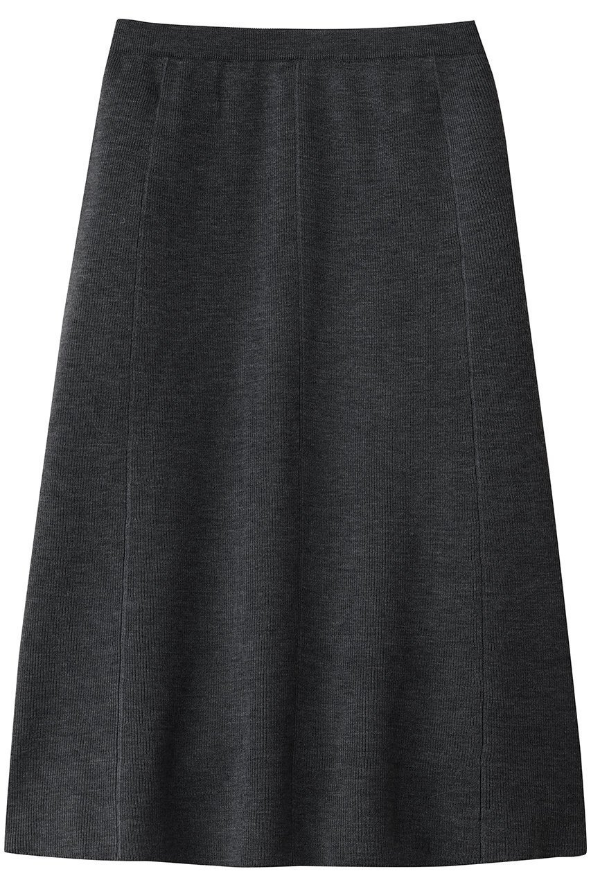 【エブール/ebure】のブライト畦ニット フレアスカート インテリア・キッズ・メンズ・レディースファッション・服の通販 founy(ファニー) 　ファッション　Fashion　レディースファッション　Fashion for Women　スカート　Skirts　Aライン・フレアスカート　A-Line & Flared Skirts　セットアップ　Set-Up, Coordinated Outfit　フレア　Flare, Flared　ブライト　Bright, Shiny　ベーシック　Basic, Essential　リラックス　Relax, Relaxed Fit　エレガント 上品　Elegant　畦　Ribbed Knit　チャコールグレー|ID: prp329100004717749 ipo3291000000035389449