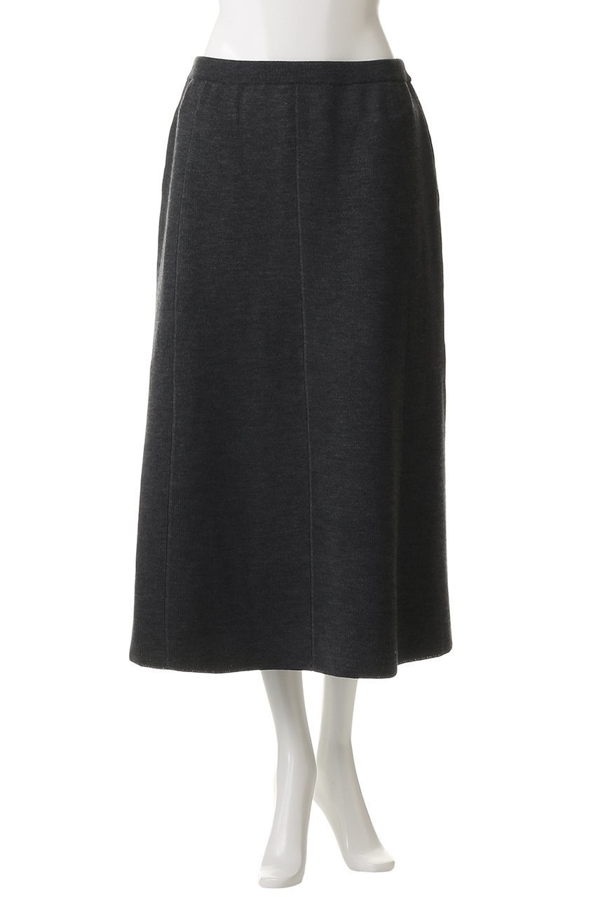 【エブール/ebure】のブライト畦ニット フレアスカート 人気、トレンドファッション・服の通販 founy(ファニー) 　ファッション　Fashion　レディースファッション　Fashion for Women　スカート　Skirts　Aライン・フレアスカート　A-Line & Flared Skirts　セットアップ　Set-Up, Coordinated Outfit　フレア　Flare, Flared　ブライト　Bright, Shiny　ベーシック　Basic, Essential　リラックス　Relax, Relaxed Fit　エレガント 上品　Elegant　畦　Ribbed Knit　other-2|ID: prp329100004717749 ipo3291000000035389450