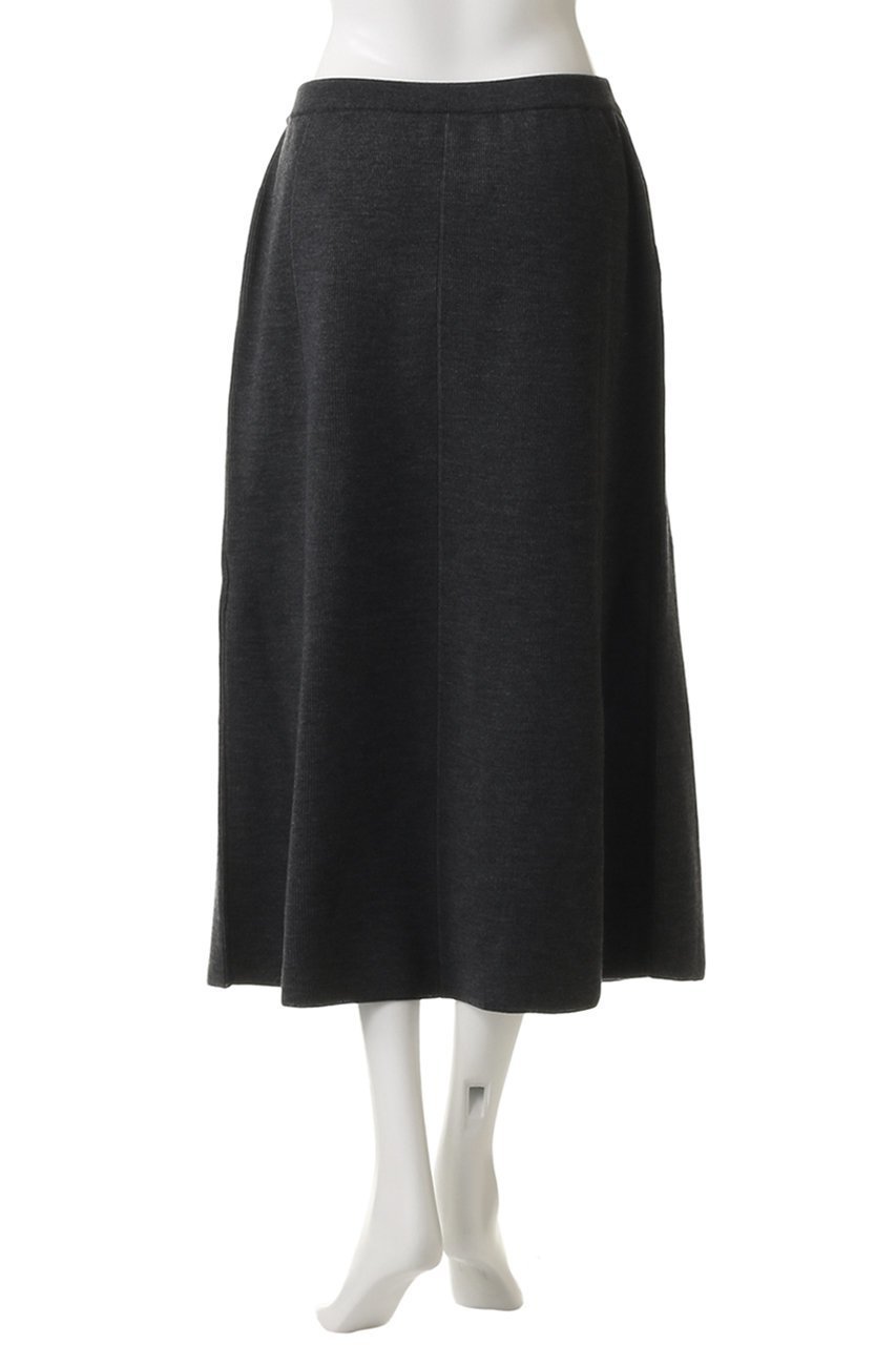 【エブール/ebure】のブライト畦ニット フレアスカート 人気、トレンドファッション・服の通販 founy(ファニー) 　ファッション　Fashion　レディースファッション　Fashion for Women　スカート　Skirts　Aライン・フレアスカート　A-Line & Flared Skirts　セットアップ　Set-Up, Coordinated Outfit　フレア　Flare, Flared　ブライト　Bright, Shiny　ベーシック　Basic, Essential　リラックス　Relax, Relaxed Fit　エレガント 上品　Elegant　畦　Ribbed Knit　other-4|ID: prp329100004717749 ipo3291000000035389452
