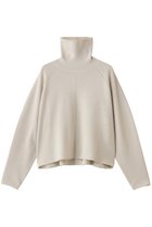 【エブール/ebure】の【10/10 0:00販売開始】ブライト畦ニット タートルネックショート丈プルオーバー ホワイト|ID:prp329100004717750