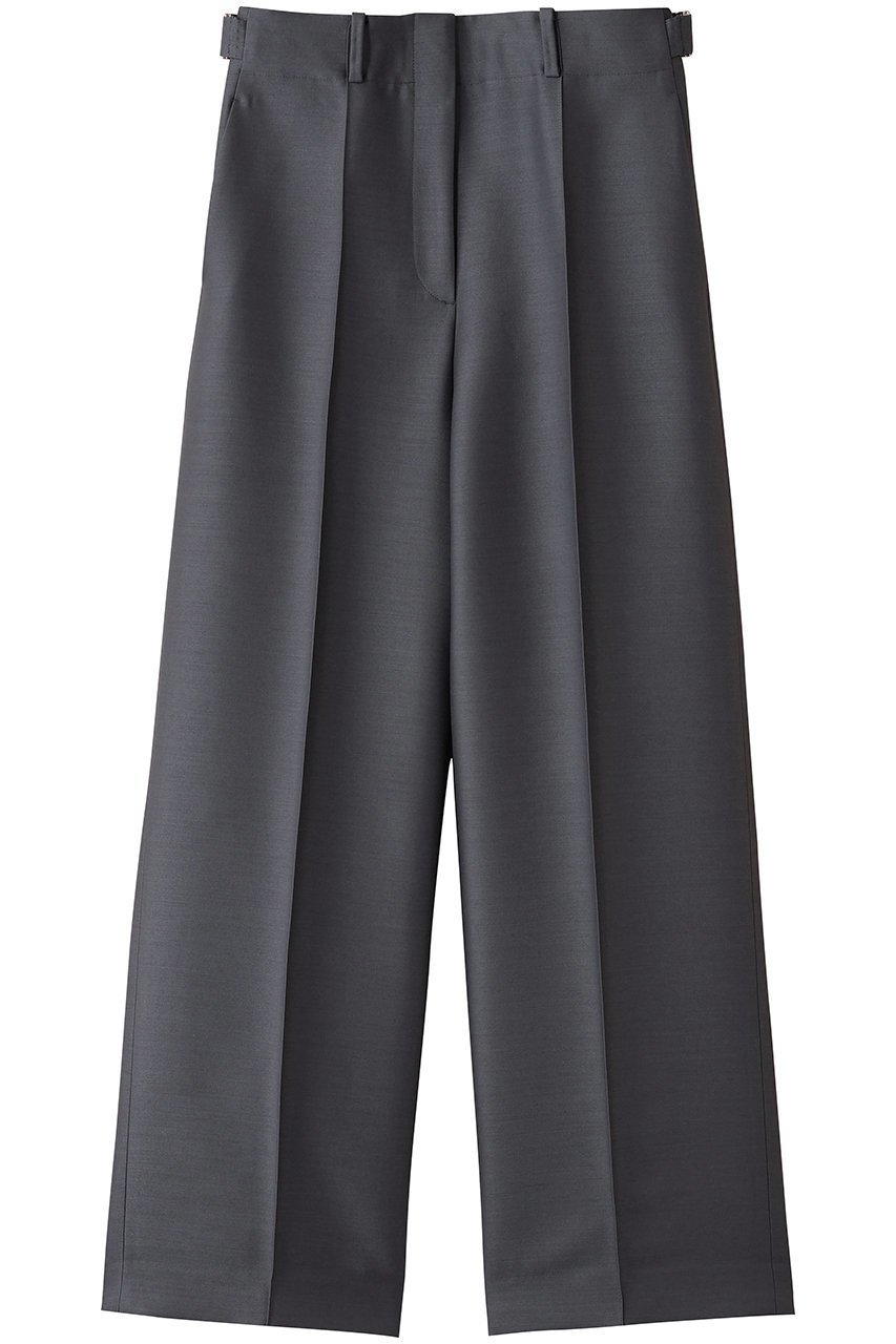 【エブール/ebure】のシルクウールツイル ワイドストレートパンツ インテリア・キッズ・メンズ・レディースファッション・服の通販 founy(ファニー) ファッション Fashion レディースファッション Fashion for Women パンツ Pants & Trousers シルク Silk, 100% Silk シンプル Simple, Minimal ジャケット Jacket, Outerwear ストレート Straight, Straight Cut セットアップ Set-Up, Coordinated Outfit センター Center, Center Line ワイド Wide, Wide Fit エレガント 上品 Elegant 再入荷 Restock / Back in Stock グレー|ID: prp329100004717751 ipo3291000000035833453