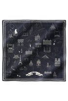 【アロー/aLORS】のFoulard Ex-libris Paris×aLORS スカーフ ダークネイビー×アイボリー|ID:prp329100004717755