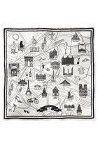 【アロー/aLORS】のFoulard Ex-libris Paris×aLORS スカーフ ホワイト×ブラック|ID:prp329100004717755