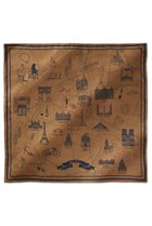 【アロー/aLORS】のFoulard Ex-libris Paris×aLORS スカーフ キャメル×ネイビー|ID:prp329100004717755