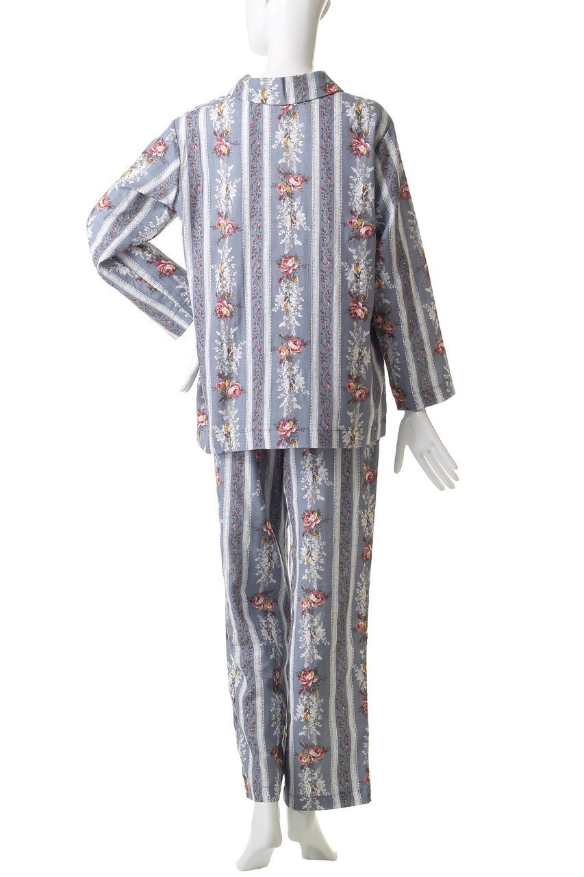 【イクコ/IKUKO / GOODS】のダブルガーゼ花柄襟付きパジャマ 人気、トレンドファッション・服の通販 founy(ファニー) 　クラシカル　Classical, Vintage-Inspired　スリーブ　Sleeve, Long Sleeve / Short Sleeve　ダブル　Double, Double-Breasted　パジャマ　Pajamas, Sleepwear　プリント　Print, Printed Pattern　ベーシック　Basic, Essential　ロング　Long, Long-Length　エレガント 上品　Elegant　新作・新入荷　New Arrivals / New In　other-4|ID: prp329100004717769 ipo3291000000034089802