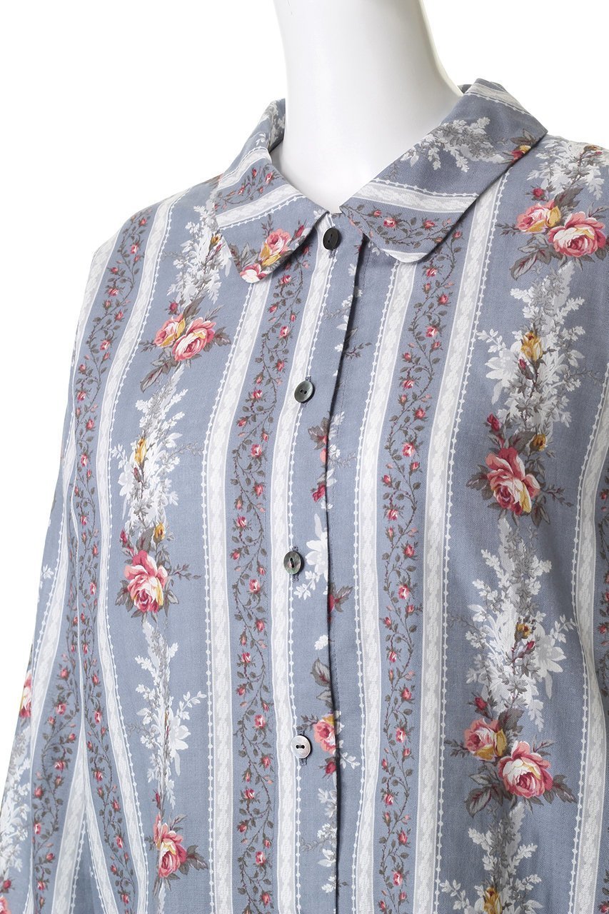 【イクコ/IKUKO / GOODS】のダブルガーゼ花柄襟付きパジャマ 人気、トレンドファッション・服の通販 founy(ファニー) 　クラシカル　Classical, Vintage-Inspired　スリーブ　Sleeve, Long Sleeve / Short Sleeve　ダブル　Double, Double-Breasted　パジャマ　Pajamas, Sleepwear　プリント　Print, Printed Pattern　ベーシック　Basic, Essential　ロング　Long, Long-Length　エレガント 上品　Elegant　新作・新入荷　New Arrivals / New In　other-5|ID: prp329100004717769 ipo3291000000034089803