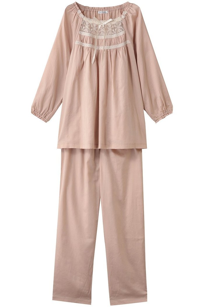 【イクコ/IKUKO / GOODS】のビンテージサテンレースパジャマ インテリア・キッズ・メンズ・レディースファッション・服の通販 founy(ファニー) https://founy.com/ ギャザー Gathered, Ruffled クラシカル Classical, Vintage-Inspired サテン Satin, Glossy Fabric スリーブ Sleeve, Long Sleeve / Short Sleeve パジャマ Pajamas, Sleepwear フェミニン Feminine, Girly リボン Ribbon, Bow レース Lace, Lace Fabric ロング Long, Long-Length |ID: prp329100004717773 ipo3291000000034089821