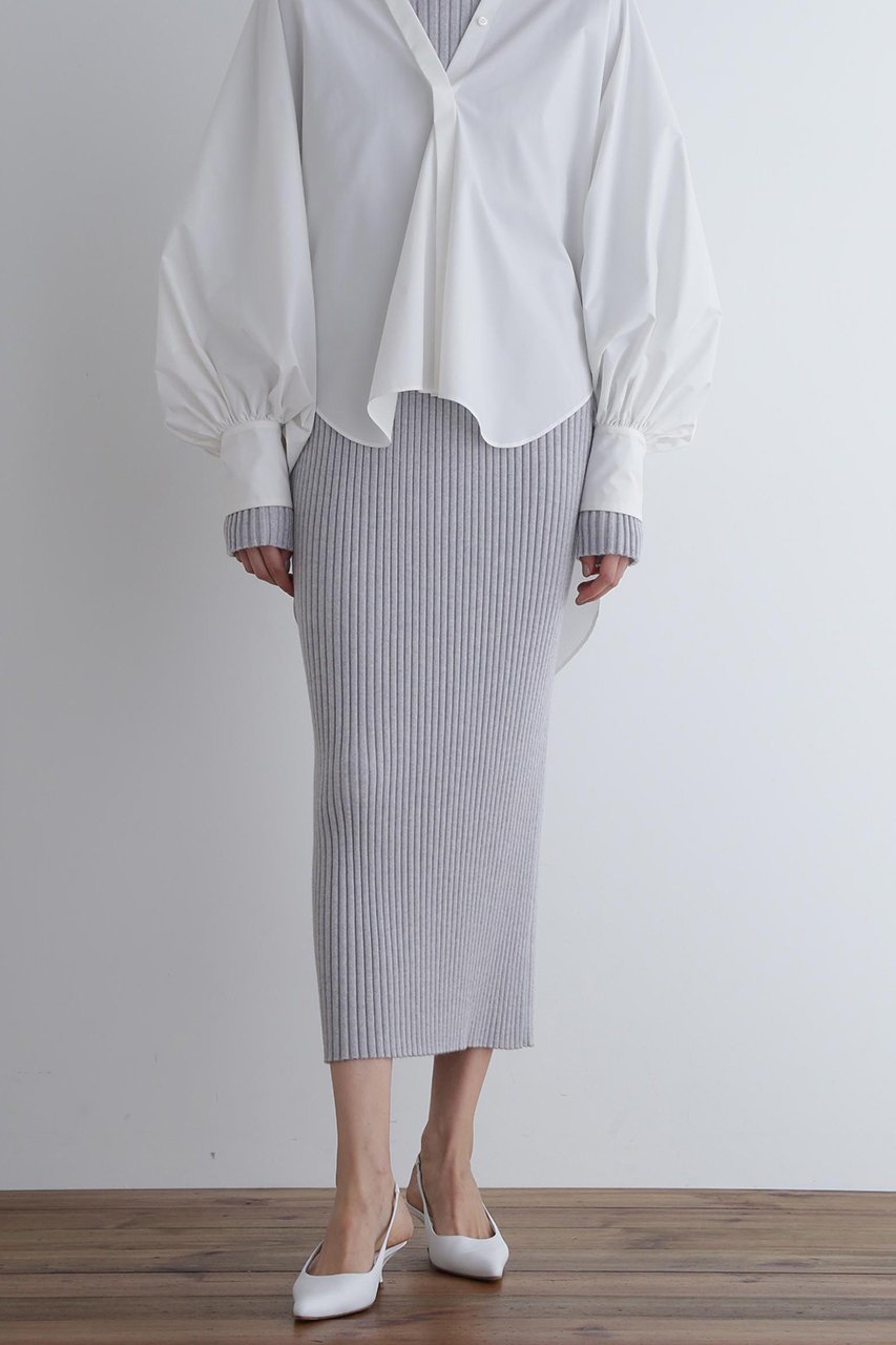 【ル フィル/LE PHIL】のワイドリブニットスカート 人気、トレンドファッション・服の通販 founy(ファニー) 　ファッション　Fashion　レディースファッション　Fashion for Women　スカート　Skirts　ロングスカート　Long Skirts / Maxi & Midi Skirts　セットアップ　Set-Up, Coordinated Outfit　パターン　Pattern, Design Print　フェミニン　Feminine, Girly　ロング　Long, Long-Length　新作・新入荷　New Arrivals / New In　other-2|ID: prp329100004717781 ipo3291000000034089882
