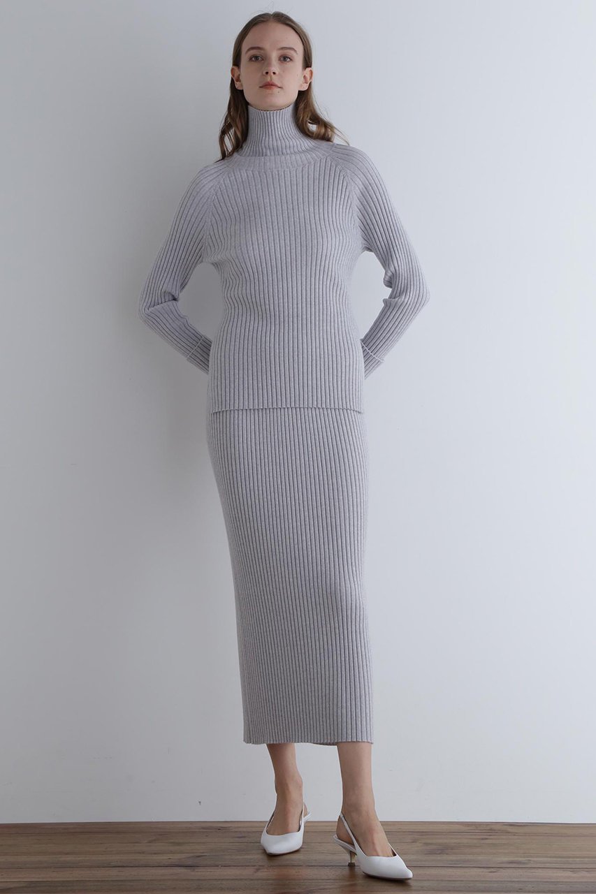 【ル フィル/LE PHIL】のワイドリブニットスカート 人気、トレンドファッション・服の通販 founy(ファニー) 　ファッション　Fashion　レディースファッション　Fashion for Women　スカート　Skirts　ロングスカート　Long Skirts / Maxi & Midi Skirts　セットアップ　Set-Up, Coordinated Outfit　パターン　Pattern, Design Print　フェミニン　Feminine, Girly　ロング　Long, Long-Length　新作・新入荷　New Arrivals / New In　other-3|ID: prp329100004717781 ipo3291000000034089884
