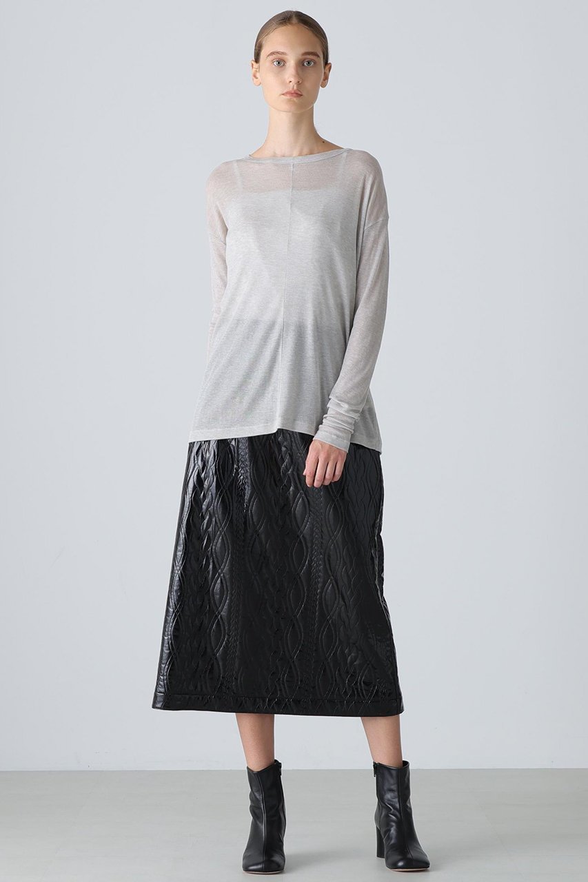 【アドーア/ADORE】のコーティングジャージースカート 人気、トレンドファッション・服の通販 founy(ファニー) 　ファッション　Fashion　レディースファッション　Fashion for Women　スカート　Skirts　ロングスカート　Long Skirts / Maxi & Midi Skirts　コーティング　Coating, Coated Finish　シンプル　Simple, Minimal　ジャカード／ジャガード　Jacquard, Woven Pattern　ロング　Long, Long-Length　エレガント 上品　Elegant　other-3|ID: prp329100004717794 ipo3291000000034089998