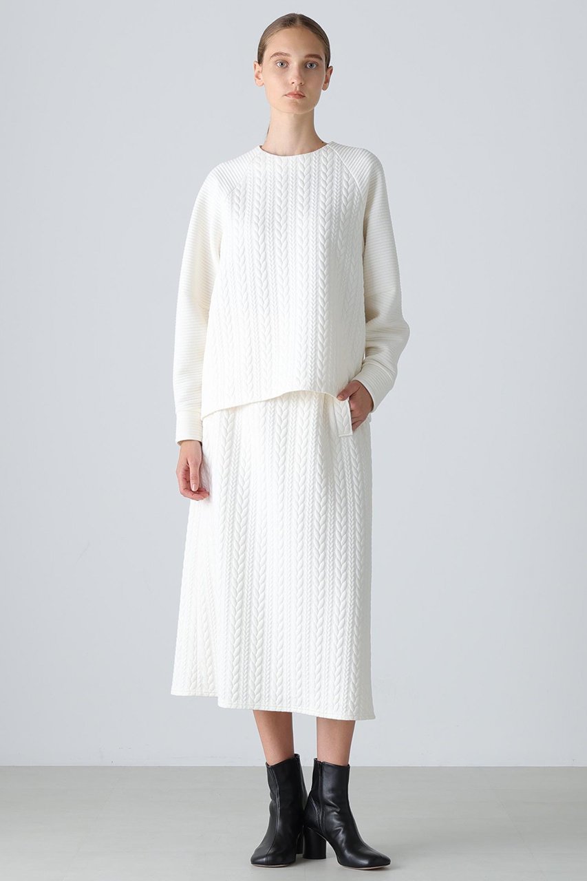 【アドーア/ADORE】のジャガードジャージースカート 人気、トレンドファッション・服の通販 founy(ファニー) 　ファッション　Fashion　レディースファッション　Fashion for Women　スカート　Skirts　ロングスカート　Long Skirts / Maxi & Midi Skirts　おすすめ　Recommended / Our Picks　カットソー　Cut and Sewn Top　シンプル　Simple, Minimal　ジャカード／ジャガード　Jacquard, Woven Pattern　セットアップ　Set-Up, Coordinated Outfit　ロング　Long, Long-Length　新作・新入荷　New Arrivals / New In　other-2|ID: prp329100004717796 ipo3291000000034090010