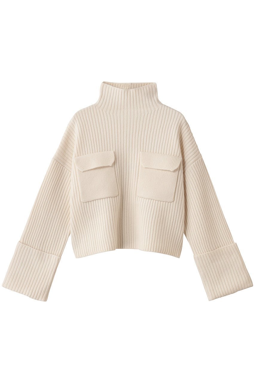 【サクラ/SACRA】のボイルラムウールリブプルオーバー インテリア・キッズ・メンズ・レディースファッション・服の通販 founy(ファニー) 　ファッション　Fashion　レディースファッション　Fashion for Women　トップス・カットソー　Cut & Sew Tops　ニット　Knit Tops & Sweaters　カジュアルプルオーバー・ニットトップス　Pullovers & Knit Tops / Casual Pullovers　カフス　Cuff Design　クロップド　Cropped, Short Length　トレンド　Trend, Trending Now　バランス　Balance, Style Balance　パッチ　Patch, Appliqué　フラップ　Flap, Flap Pocket　フロント　Front, Front Design　ポケット　Pocket, Pocket Detail　ワイド　Wide, Wide Fit　新作・新入荷　New Arrivals / New In　オフホワイト|ID: prp329100004717806 ipo3291000000034090077