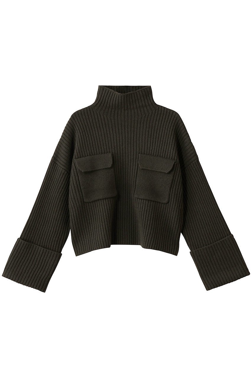 【サクラ/SACRA】のボイルラムウールリブプルオーバー インテリア・キッズ・メンズ・レディースファッション・服の通販 founy(ファニー) 　ファッション　Fashion　レディースファッション　Fashion for Women　トップス・カットソー　Cut & Sew Tops　ニット　Knit Tops & Sweaters　カジュアルプルオーバー・ニットトップス　Pullovers & Knit Tops / Casual Pullovers　カフス　Cuff Design　クロップド　Cropped, Short Length　トレンド　Trend, Trending Now　バランス　Balance, Style Balance　パッチ　Patch, Appliqué　フラップ　Flap, Flap Pocket　フロント　Front, Front Design　ポケット　Pocket, Pocket Detail　ワイド　Wide, Wide Fit　新作・新入荷　New Arrivals / New In　カーキ|ID: prp329100004717806 ipo3291000000034090078