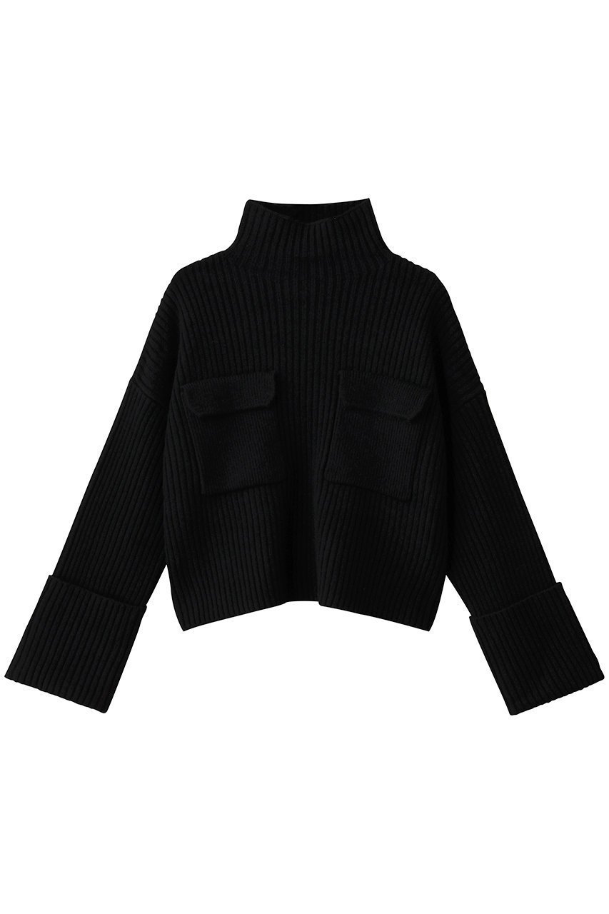 【サクラ/SACRA】のボイルラムウールリブプルオーバー インテリア・キッズ・メンズ・レディースファッション・服の通販 founy(ファニー) 　ファッション　Fashion　レディースファッション　Fashion for Women　トップス・カットソー　Cut & Sew Tops　ニット　Knit Tops & Sweaters　カジュアルプルオーバー・ニットトップス　Pullovers & Knit Tops / Casual Pullovers　カフス　Cuff Design　クロップド　Cropped, Short Length　トレンド　Trend, Trending Now　バランス　Balance, Style Balance　パッチ　Patch, Appliqué　フラップ　Flap, Flap Pocket　フロント　Front, Front Design　ポケット　Pocket, Pocket Detail　ワイド　Wide, Wide Fit　新作・新入荷　New Arrivals / New In　ブラック|ID: prp329100004717806 ipo3291000000034090080
