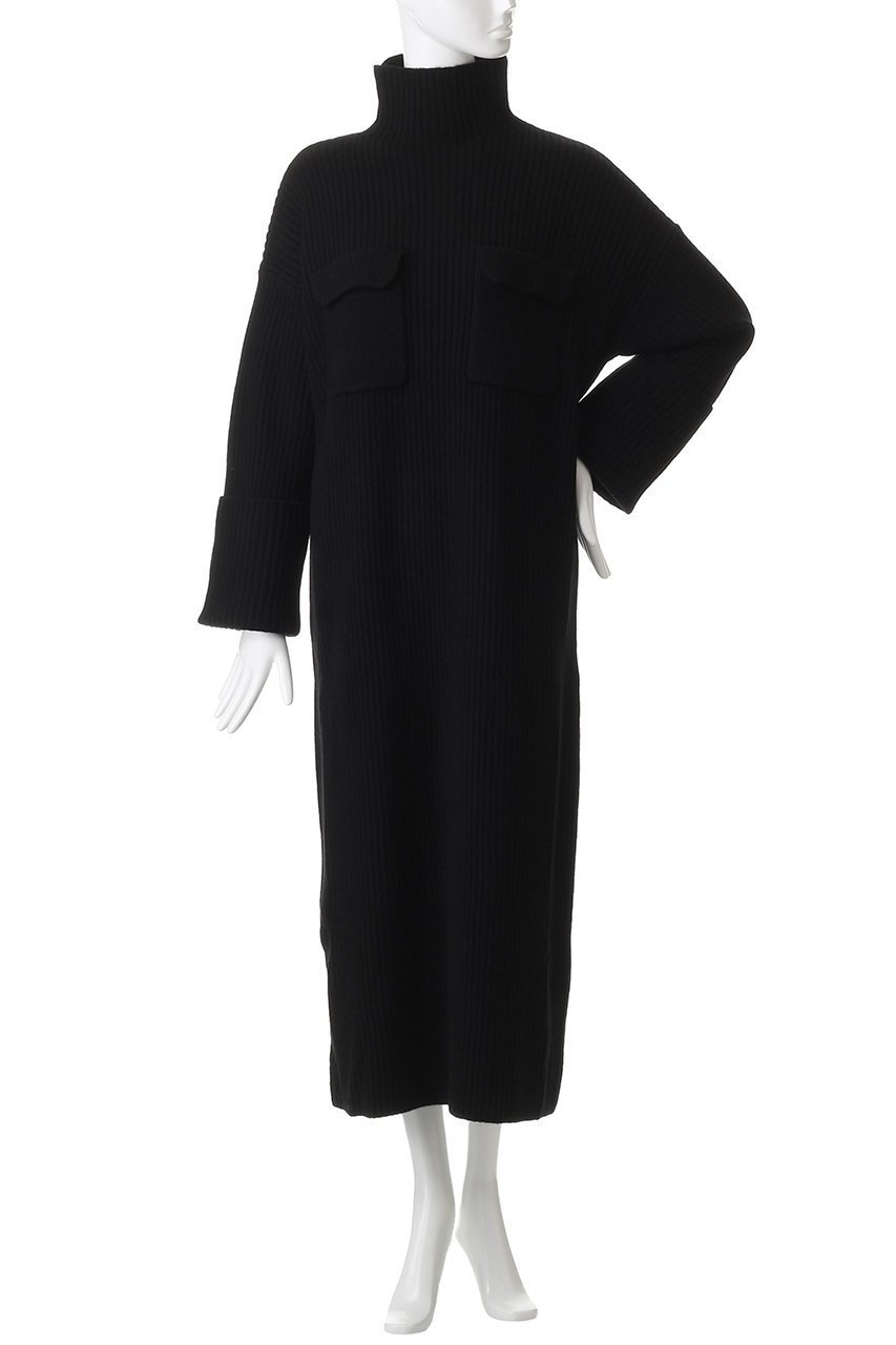 【サクラ/SACRA】のエクストラファインラムウールリブワンピース 人気、トレンドファッション・服の通販 founy(ファニー) 　ファッション　Fashion　レディースファッション　Fashion for Women　ワンピース　Dresses　チュニック　Tunic Tops & Dresses　カフス　Cuff Design　スリーブ　Sleeve, Long Sleeve / Short Sleeve　チュニック　Tunic, Long Top　パッチ　Patch, Appliqué　フラップ　Flap, Flap Pocket　フロント　Front, Front Design　ポケット　Pocket, Pocket Detail　ロング　Long, Long-Length　ワイド　Wide, Wide Fit　新作・新入荷　New Arrivals / New In　other-2|ID: prp329100004717808 ipo3291000000034090096