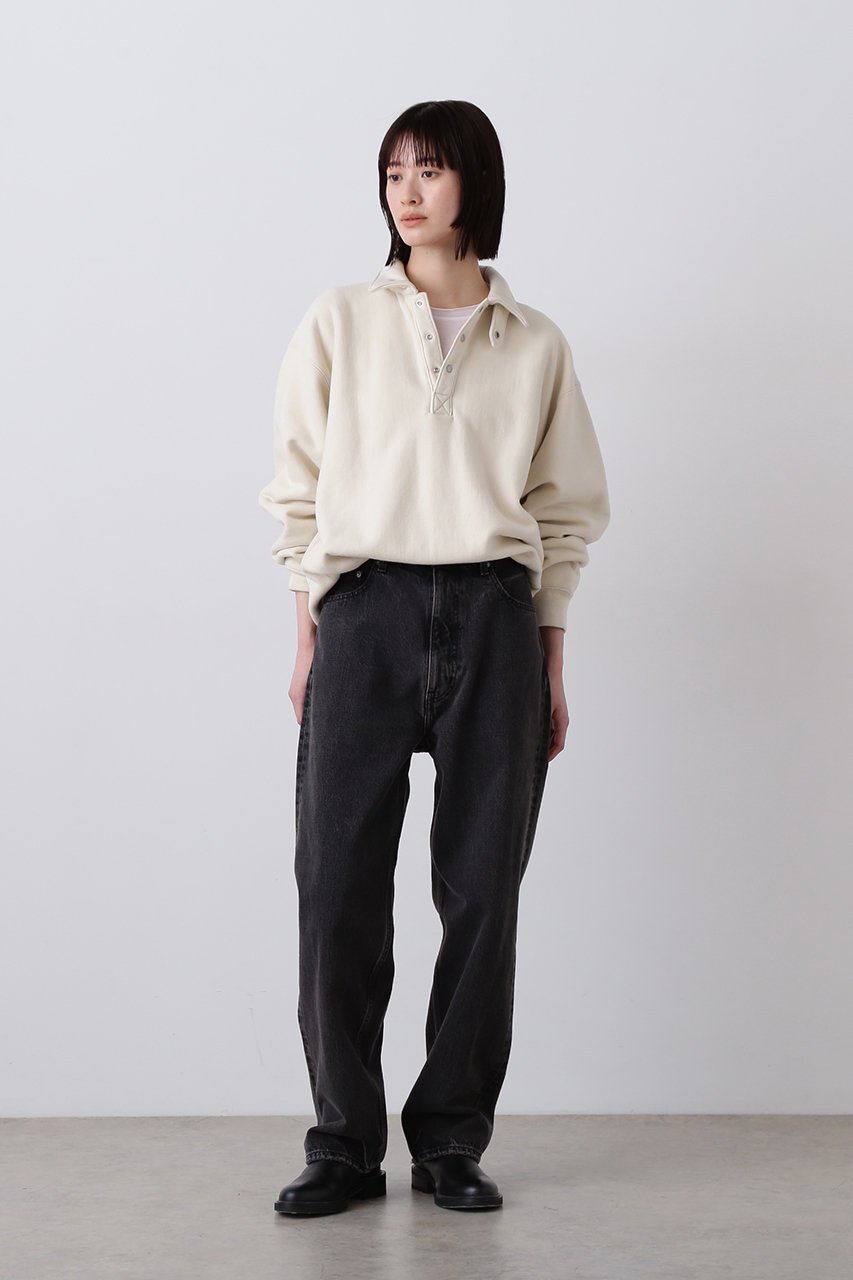 【イレーヴ/YLEVE】のHEAVY ウェイト フリース ブリーチ スナップ プルオーバー 人気、トレンドファッション・服の通販 founy(ファニー) 　ファッション　Fashion　レディースファッション　Fashion for Women　トップス・カットソー　Cut & Sew Tops　シャツ・ブラウス・オフィスカジュアル　Elegant Blouses & Button-Ups　レディースパーカー・カジュアルフーディー　Casual Hoodies & Sweatshirts　ロングTシャツ・Tシャツ　Longline T-Shirts & Tees　カジュアルプルオーバー・ニットトップス　Pullovers & Knit Tops / Casual Pullovers　スウェット・クルーネックトップス　Sweatshirts & Crewnecks / Relaxed Fit Sweat Tops　カットソー・ベーシックTシャツ　Cut-and-Sewn Tops / Stretch Tees & Basics　おすすめ　Recommended / Our Picks　スポーティ　Sporty, Casual Athletic　スラックス　Slacks, Dress Pants　フレア　Flare, Flared　ブリーチ　Bleach, Washed Finish　ボトム　Bottoms, Lower Wear　定番　Standard, Basic Item　新作・新入荷　New Arrivals / New In　other-7|ID: prp329100004717810 ipo3291000000034090120
